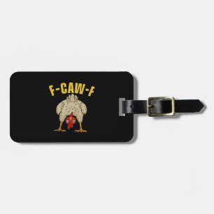Etiqueta De Bagagem Estilo Estético Divertido Gótico Corvo Humor F-Caw