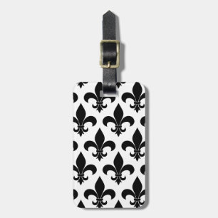 Etiqueta De Bagagem Estilo francês da flor de lis