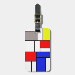 Etiqueta De Bagagem estilo Mondrian