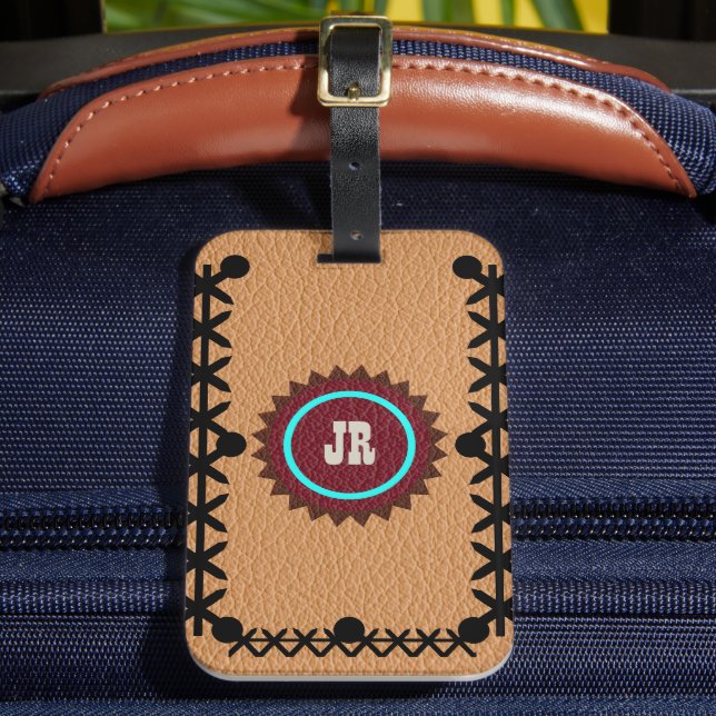 Etiqueta De Bagagem Estilo Sudoeste Folha de Olho (Frente Insitu 2)