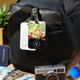 Etiqueta De Bagagem Estilo tropical divertido