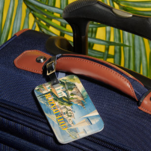 Etiqueta De Bagagem Estilo Vintage Cote D'Azur Viagem francês