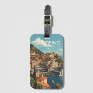 Etiqueta De Bagagem Estilo Vintage Portofino Genova Itália