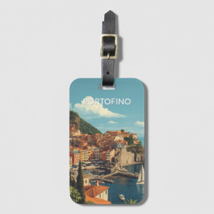Etiqueta De Bagagem Estilo Vintage Portofino Genova Itália