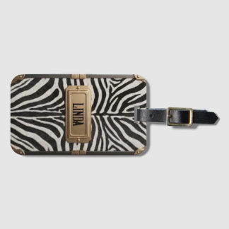 Etiqueta De Bagagem Estojo zebra