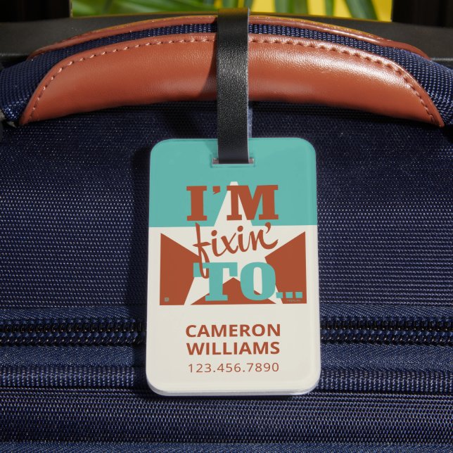 Etiqueta De Bagagem Estou me preparando para (Verso Insitu 4)