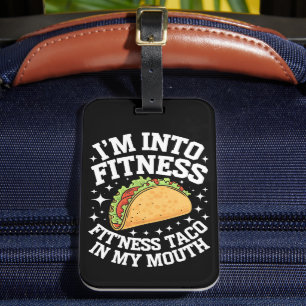 Etiqueta De Bagagem Estou na Fitness Taco Fitness na Minha Boca Camise