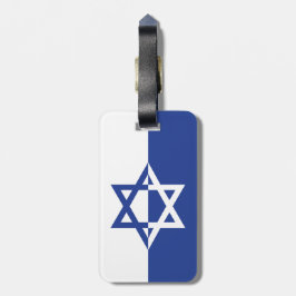 Etiqueta De Bagagem Estrela do Bar David Mitzvah, personalizado azul e