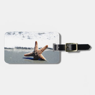Etiqueta De Bagagem Estrela do mar no surf