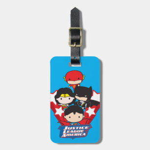 Etiqueta De Bagagem Estrelas da Liga da Justiça de Chibi