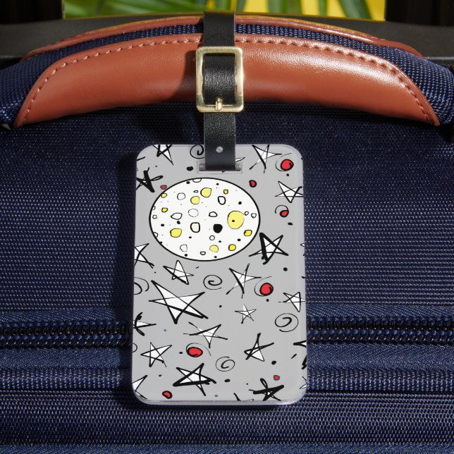 Etiqueta De Bagagem Estrelas e Lua (Frente Insitu 2)