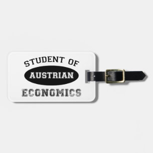 Etiqueta De Bagagem Estudante da economia austríaca