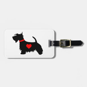 Etiqueta De Bagagem Etiqueta da bagagem do cão do Scottie do amor