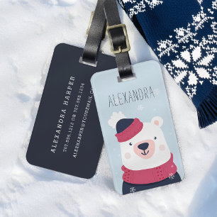 Etiqueta De Bagagem Etiqueta de Saco Personalizado do Urso Polar de in