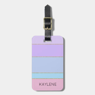 Etiqueta De Bagagem Etiqueta de Trim Dourado Personalizado com faixas