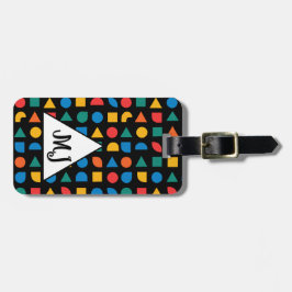 Etiqueta De Bagagem Etiqueta monográfica, colorido, acessórios viagem