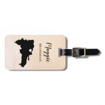 Etiqueta para Bagagem com Mapa da República Domini