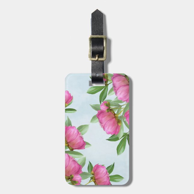 Etiqueta De Bagagem Etiqueta para Bagagem Peonies (Frente Vertical)