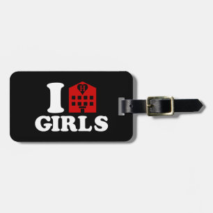 Etiqueta De Bagagem Eu Adoro Meninas De Hotel