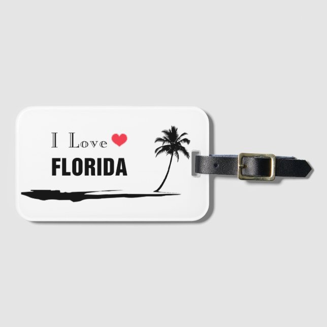 Etiqueta De Bagagem Eu amo a Florida (Frente Horizontal)