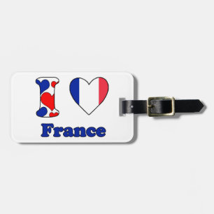 Etiqueta De Bagagem Eu amo a França