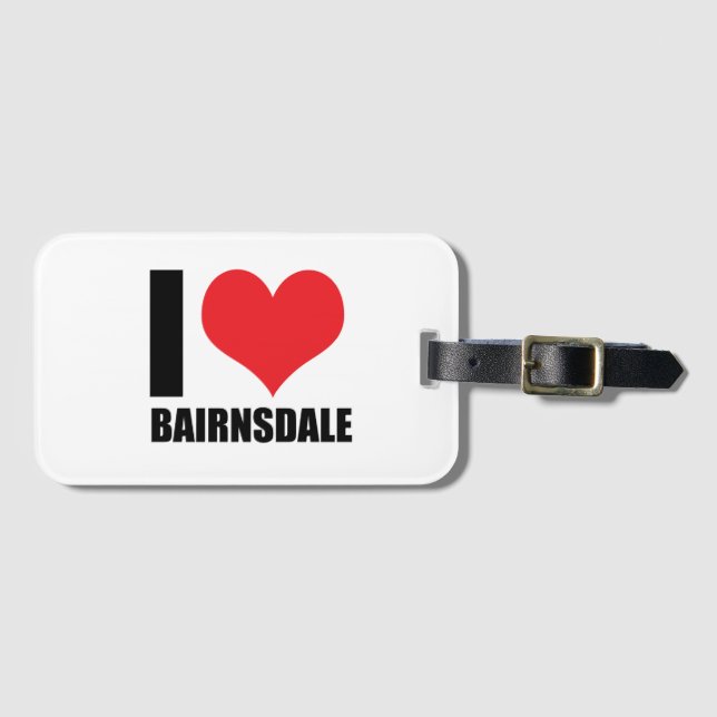 Etiqueta De Bagagem Eu amo Bairnsdale (Frente Horizontal)