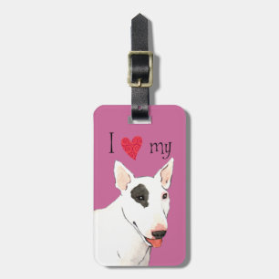 Etiqueta De Bagagem Eu amo meu Bull Terrier