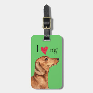 Etiqueta De Bagagem Eu amo meu Dachshund