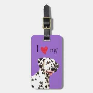 Etiqueta De Bagagem Eu amo meu Dalmatian