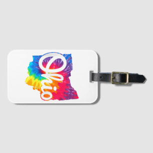 Etiqueta De Bagagem Eu Amo Meu Ohio Home Script Tie Dye Ohio