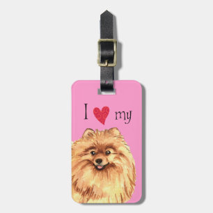 Etiqueta De Bagagem Eu amo meu Pomeranian