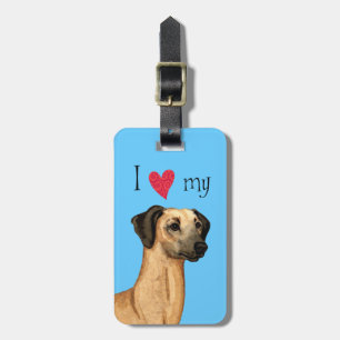Etiqueta De Bagagem Eu amo meu Sloughi
