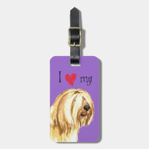 Etiqueta De Bagagem Eu amo meu Terrier tibetano