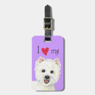 Etiqueta De Bagagem Eu amo meu Westie
