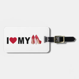 Etiqueta De Bagagem Eu amo meus calçados