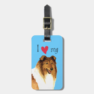 Etiqueta De Bagagem Eu amo minha Collie
