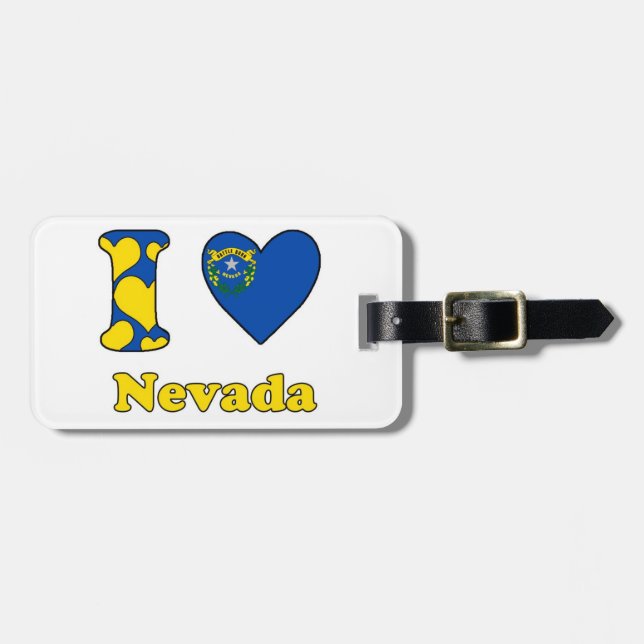 Etiqueta De Bagagem Eu amo Nevada (Frente Horizontal)
