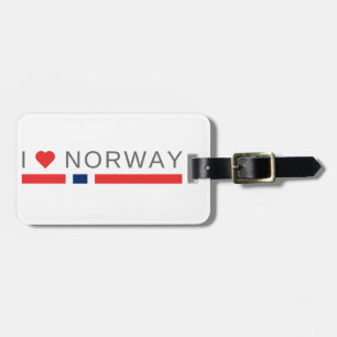 Etiqueta De Bagagem Eu amo Noruega