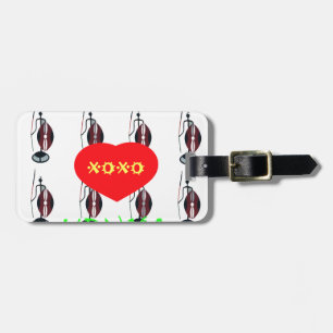 Etiqueta De Bagagem Eu amo o Kenya Maasai Art Impressão