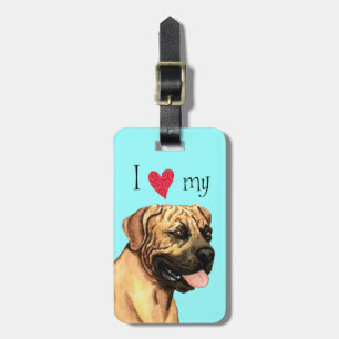 Etiqueta De Bagagem Eu amo o meu Boerboel