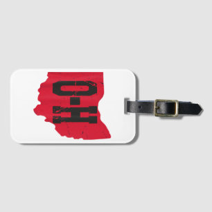 Etiqueta De Bagagem Eu Amo O Meu Script Home De Ohio, Ohio Buckeye Sta