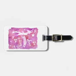 ETIQUETA DE BAGAGEM EU AMO O PATINAGEM ARTÍSTICA