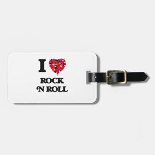 Etiqueta De Bagagem Eu amo o rock and roll