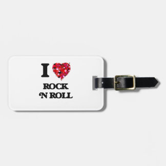 Etiqueta De Bagagem Eu amo o rock and roll