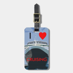 Etiqueta De Bagagem EU AMO o Tag customizável de CRUZAMENTO da bagage