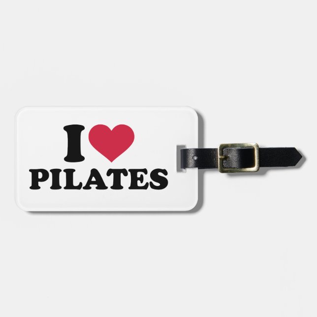 Etiqueta De Bagagem Eu amo Pilates (Frente Horizontal)