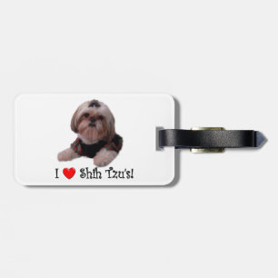 Etiqueta De Bagagem Eu amo Shih Tzu