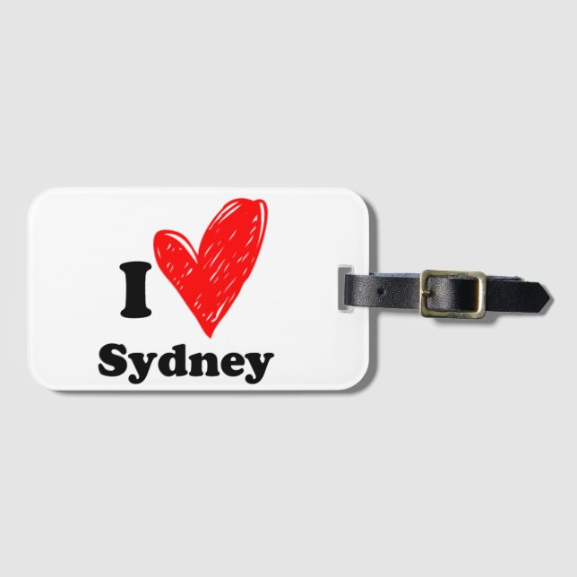 Etiqueta De Bagagem Eu amo Sydney (Frente Horizontal)