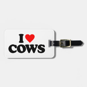 ETIQUETA DE BAGAGEM EU AMO VACAS