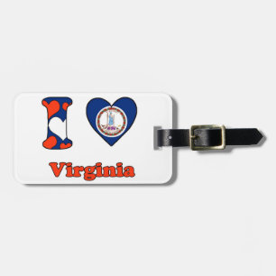 Etiqueta De Bagagem Eu amo Virgínia